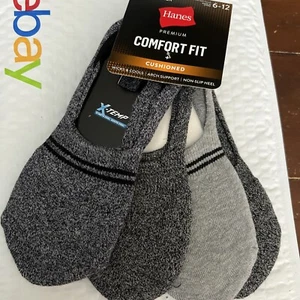 Hanes Premium Calzini Fodera Uomo 4pz - Scarpa Grigio Taglia 6-12 - Foto 1 di 3
