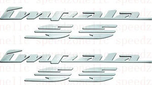 2X 94-96 Impala SS Emblem Right Left Quarter Panel Letter Badge New Chrome - Foto 1 di 4