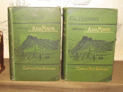 1877 ON HORSEBACK THROUGH ASIA MINOR 2 VOLS by BURNABY 3 COLOUR FOLD-OUT MAPs - Image 1 of 4