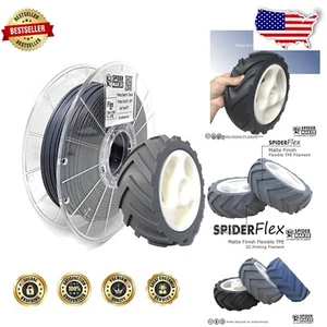 Mattes TPU TPE Filament - 1,75 mm, 500 g Eisengrau mit stoßdämpfender Flexibilität - Bild 1 von 6