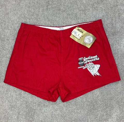 VTG Indiana Hoosier Shorts Champion XL 1987 National Champions USA Made NOS NEW Cover