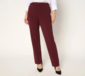 Dennis Basso Regular Luxe Crepe Straight Leg Pant Womens New A701550 - Picture 1 of 8