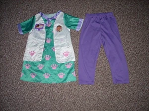 DISNEY DOC MCSTUFFIN COSTUME FANTASY PLAY OUTFIT GIRLS SIZE 4-6X - Picture 1 of 2