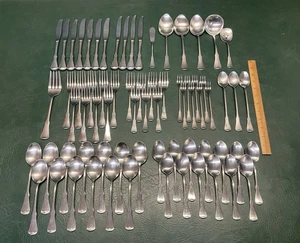 71 Pcs ONEIDA COMMUNITY Patrick Henry Stainless Flatware - Picture 1 of 20