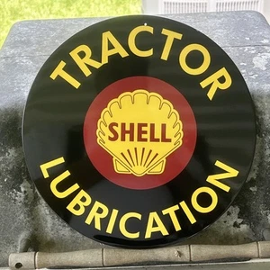 Reproduction Vtg Shell Tractor Lubrication 12” Metal Sign Man Cave Garage Newest - Picture 1 of 2
