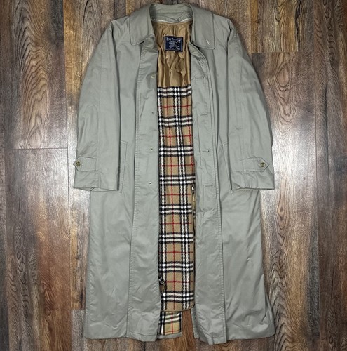 Trench coat uomo Burberrys vintage taglia 48 Nova fodera check fodera rimovibile