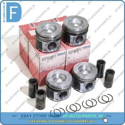 4X Mahle Pistons & Rings Set STD Φ84mm For BMW 120d 320d 328d 525d X5  X3 N47D20 - Image 1 of 4