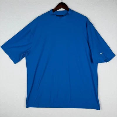 Camisa de golf Nike para hombre 2XL azul real cuello falso manga corta bordado Swoosh Foto 1 de 4