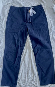 Outerknown Navy Utility Pants 36x32 New w/ Tags Drawstring Waist - Picture 1 of 10