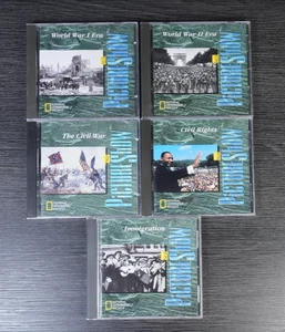 x5 National Geographic Picture Show CD Roms Lot WWI, WW2, Civil War & Rights . . - Picture 1 of 9