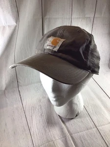 Carhartt Hat Logo Patch Cap Canvas Mesh Snapback Gray Adjustable Trucker - Picture 1 of 9