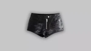 New Women's black leather shorts. Genuine Soft lambskin leather Biker Shorts 34 - Picture 1 of 5