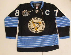 Camiseta Sidney Crosby Pittsburgh Penguins 2011 NHL Invierno Clásica Azul 48 Reebok - Imagen 1 de 5
