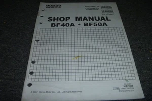 Honda Marine BF40A BF50A Outboard Motor Shop Service Repair Manual Supplement xz - Bild 1 von 8