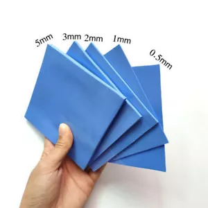 100mm*100mm CPU GPU Thermal Pad, Heatsink Cooling Conductive Silicone Blue