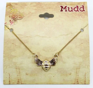 Nuevo collar colgante dorado abejorro de 18" de Mudd nuevo con etiquetas #NC9 - Imagen 1 de 2
