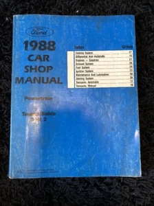 FORD 1988 CAR SHOP MANUAL POWERTRAIN TAURUS SABLE 2 OF 2  - Picture 1 of 2