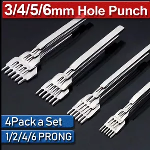 Leder Handwerk Stanzset Nähen Schnitzen Nähen Arbeiten Sattel Groover Werkzeug Set - Bild 1 von 11