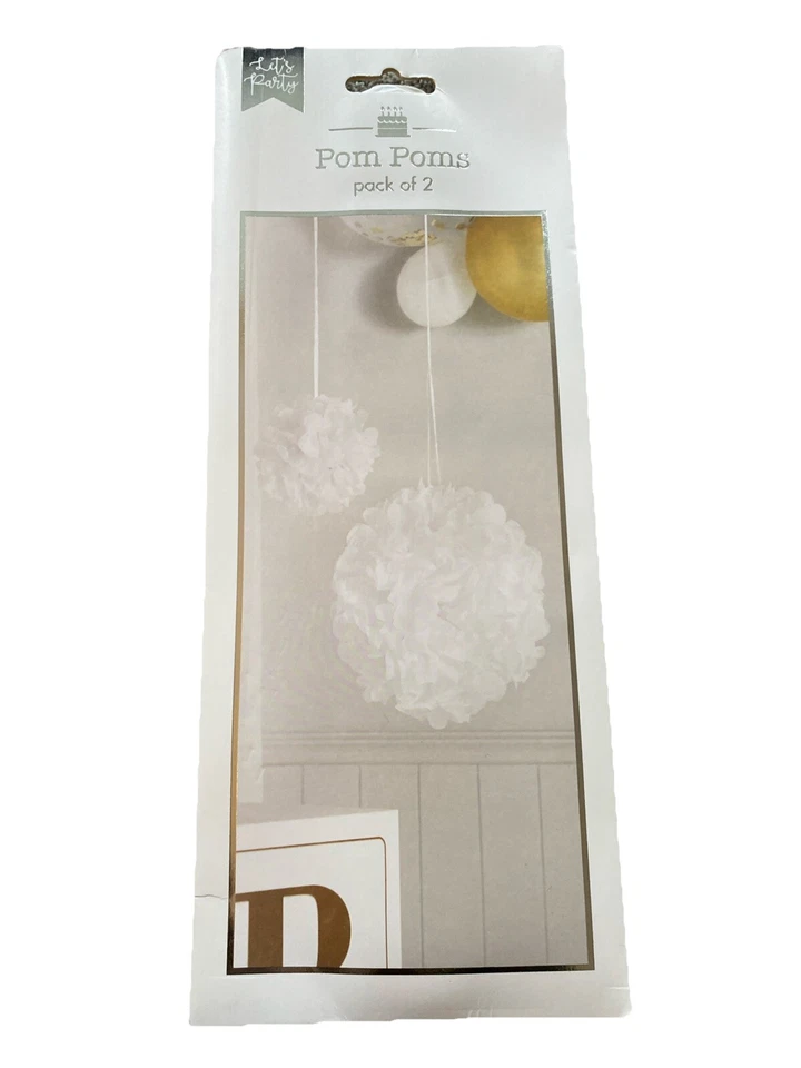 2 Piezas Pompones Decoración Fiesta Boda Colgante Guirnalda Pañuelo Decoración Papel Pompón Foto 1 de 1