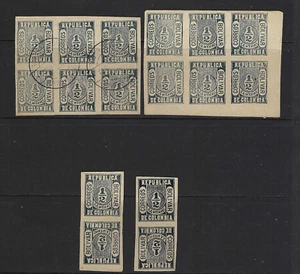 "STATO DI BOLIVAR"" SC90- 93a COPPIA TETE-BECHE _FINESTRA- W 1904 COLOMBIA - Foto 1 di 2