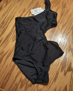 Manxia Fashion One Piece Swim Suit Black XL Side Cut Out - Picture 1 of 3