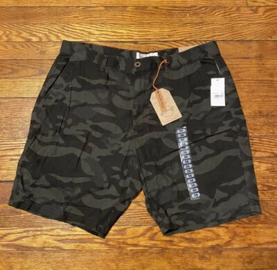 Pantalones cortos camuflados estampados vintage impermeables para hombre talla 36 bolsillos verdes camuflaje Foto 1 de 4