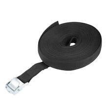 10M x 25mm Lashing Strap Cargo Tie Down with Cam Buckle Up to 80Kg, Black