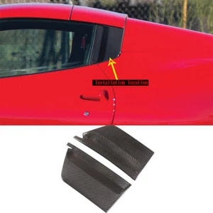 Real Carbon Fiber B Pillar Window Panel Trim Cover For Ferrari 458 2011-2016 - Picture 1 of 1