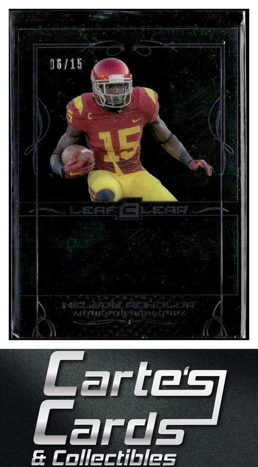 Nelson Agholor 2015 Leaf Clear Autographs #BA-NA1 USC Trojans 6/15 - Image 1 of 2