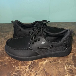 Size 3.5M - STK264274 Sperry Kid's Fairwater Plushwave Black Loafer - Picture 1 of 9