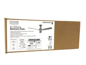 Home Decorators Collection Samson Park 52in. Indoor Brushed Nickel Ceiling Fan - Picture 1 of 3