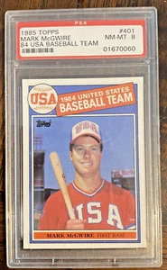 1985 Topps 1984 USA Baseball Team Mark Mcgwire #401 PSA 8 - Bild 1 von 8