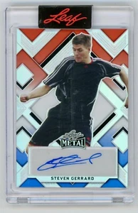 🇬🇧Steve Gerrard Signed/Autographed 2022 Leaf Metal Red White Blue 2/15 PSA? - Picture 1 of 2