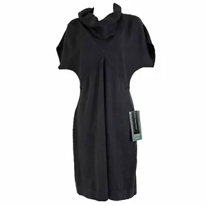 New Jones Wear Sweater Dress Womens Small Short Sleeve Cowl Neck Knee Length NWT - Picture 1 of 13