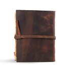 MaheTri handcrafted tree embossed leather journal diary with leather strap
