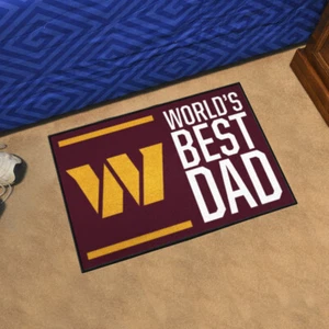 NFL - Washington Commanders Starter Mat Accent Rug-19"x30". World's Best Dad - Picture 1 of 5