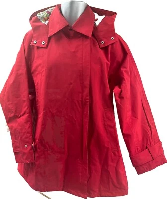 Chaqueta roja oficial olímpica de verano diseñada por Dow usada en excelente estado talla M con capucha (W298) Foto 1 de 4