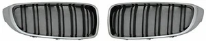 Front Kidney M4 Look Grille Chrome-Black For BMW F32/F33/F36 4-Series 2014-2017 - Picture 1 of 1