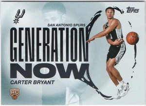 Carter Bryant 2025-26 TOPPS BASKETBALL Generation Now RC #GN-14 Spurs - Picture 1 of 3