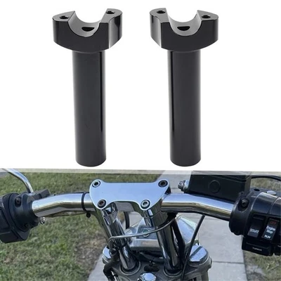 5.5" Straight Handlebar Risers 1" Bar fit Harley Touring Dyna Street bob Softail - Image 1 of 4