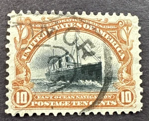 US 1901 Sc# 299 Used Stamp Pan-American Expo St. Paul Steamship Baltimore Cancel - Picture 1 of 2