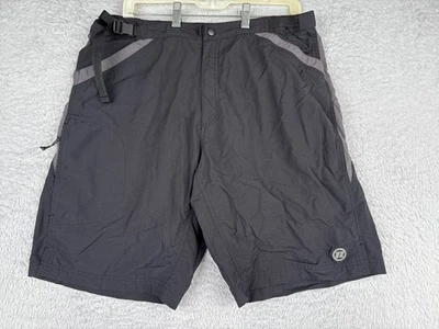 Pantalones Cortos de Ciclismo Novara Adultos Grandes Negros con Cinturón MTB Acolchados Nylon Bolsillo Foto 1 de 4