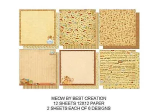 MEJOR CREACIÓN ""MAULLIDO"" 12X12 COLECCIÓN DE PAPEL GATITO GATO MASCOTA LUGAR DE SCRAPJACK - Imagen 1 de 1