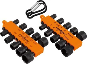 "Juego de destornilladores de tuerca eléctrica de 22 piezas para taladro de impacto, SAE y métrico, cabeza hexagonal de 1/4"" Dr" - Imagen 1 de 3