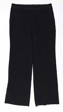 Impressions Womens Black Polyester Trousers Size 10 L31 in Regular
