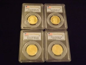 2014-S 1$ Presidents 4 Coin Set First Strike PCGS PR 70 - Picture 1 of 2