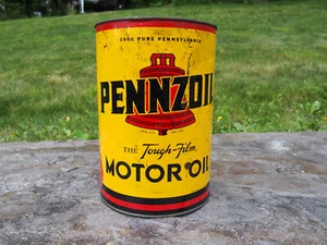 Vintage 5 Quart Pennzoil Oil Can The Tough-Film Motor Oil Made In The USA EMPTY - Picture 1 of 10