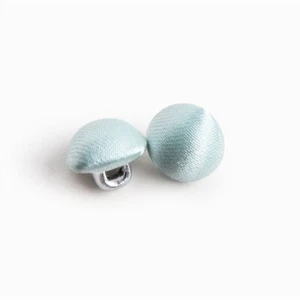 50pcs Satin Covered Buttons Cloth Buttons Metal Shank Buttons Wedding Dress - Picture 1 of 22