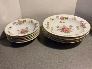 Aladdin Fine China "Dresdenia" 5 Dessert 4 Cereal Bowls Excellent - Picture 1 of 2