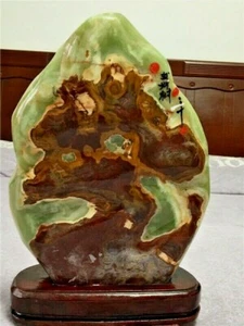 8380g Beautiful Natural Afghanistan jasper Specimen + wood stand   - Picture 1 of 8